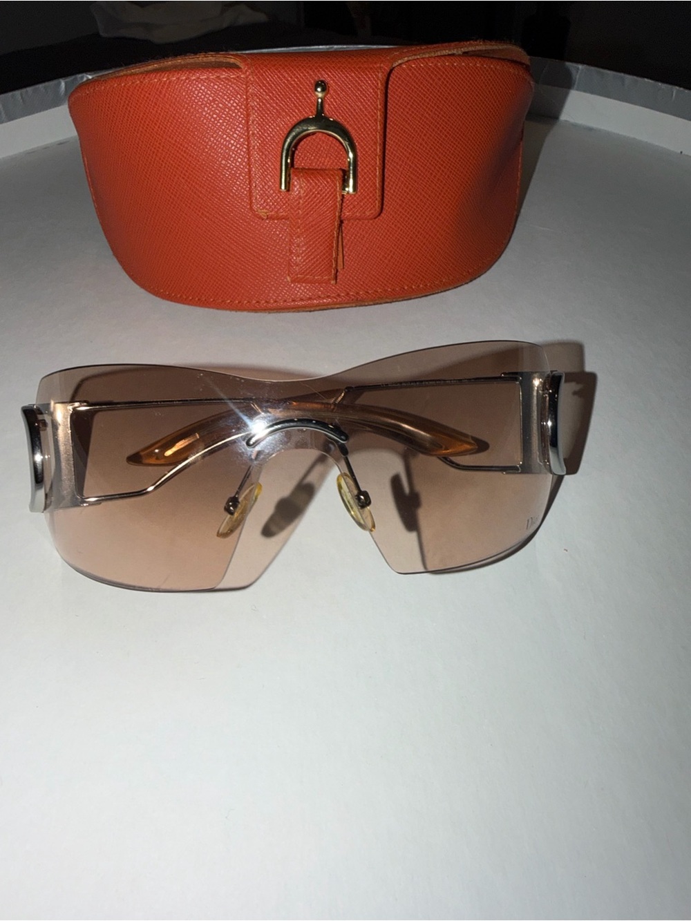 Dior Women's Shield rimless Sunglasses in Brown Gradient vintage - Picture 5 of 13